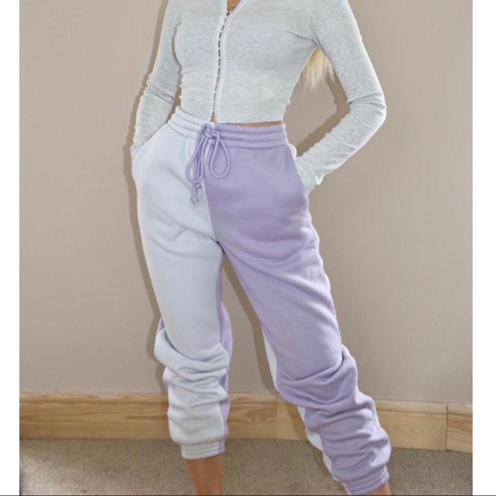 Sweetheart color block joggers